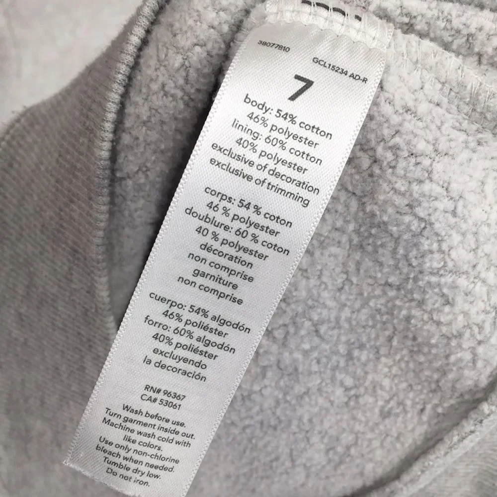 Oshkosh Girls' Gray Hooded Sweatshirt with Pink Lining and Unicorn Pocket 7